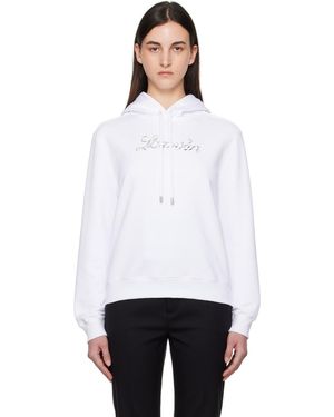 Lanvin Bead Embroidered Hoodie - White