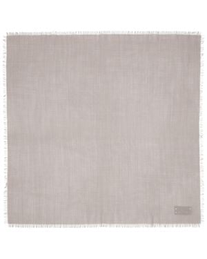 Rier Taupe Wool Gaze Scarf - Natural