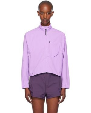 District Vision Cropped Recycled Dwr Jacket - Purple