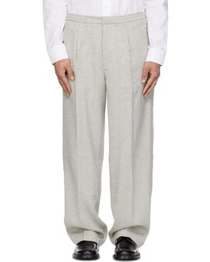 Lacoste Relaxed Fit Slub Weave Trousers - White