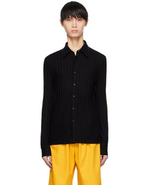 Carlota Barrera Spread Collar Shirt - Black