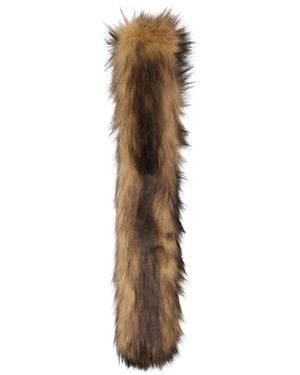 Simone Rocha Slim Faux Fur Scarf - Black