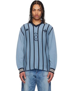 rice nine ten Knitting Checkered Soccer Jersey in Green for rice nine ten Knitting Checkered Soccer Jersey in Green for