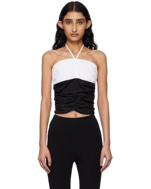 Kijun Off- Shirring Halter Top - Black