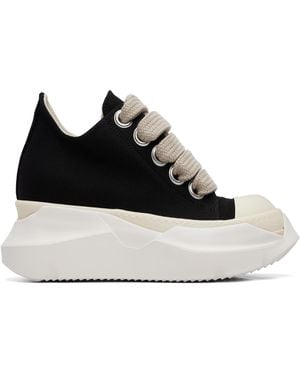 Rick Owens Tower Jumbolace Abstract Low Sneaks Trainers - Black