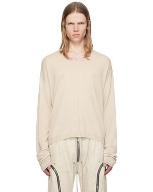 Rick Owens Off- Hollywood Rasato Jumper - Natural