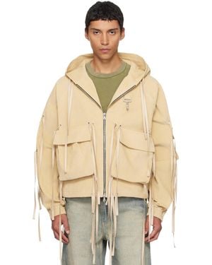 Reese Cooper Corduroy Modular Pocket Hooded Jacket - Natural