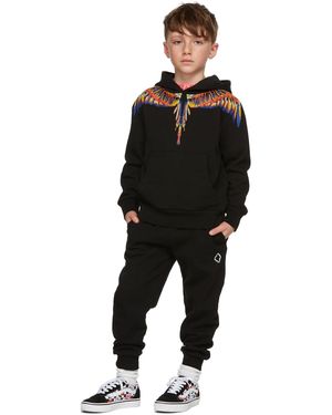 Marcelo Burlon キッズ｜ブラック Tempera Wings フーディ