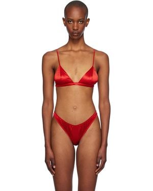 【関税込み】Fleur du Mal レッド Luxe 三角ブラ Fleur du Mal Luxe 三角ブラ ブラック | Lyst