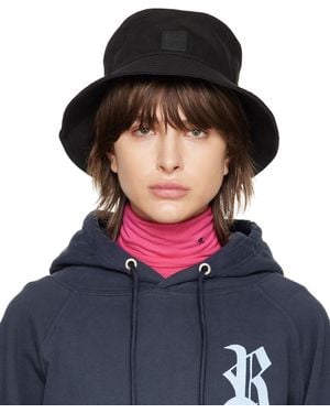 Raf Simons Black Patch Bucket Hat - Blue