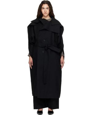 Issey Miyake Calligraph Coat - Black