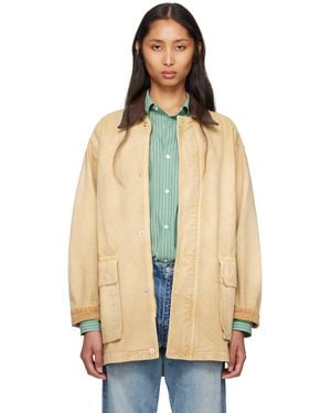 AURALEE Organic Cotton Duck Blouson in Green | Lyst UK