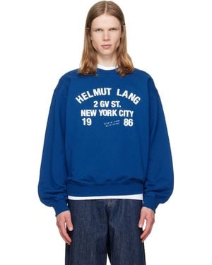 Helmut Lang Varsity Crew Sweatshirt - Blue