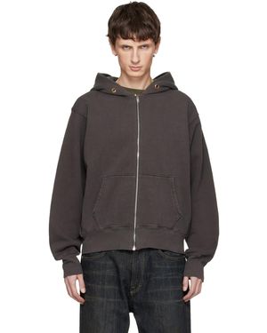 Les Tien Heavyweight Zip Hoodie - Black