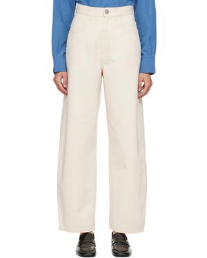 Rohe Jean Ample Et Incurvé Berber Blanc