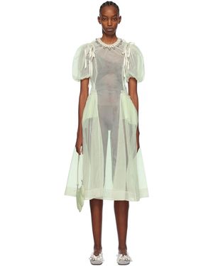 Simone Rocha Green Bite Midi Dress - Black