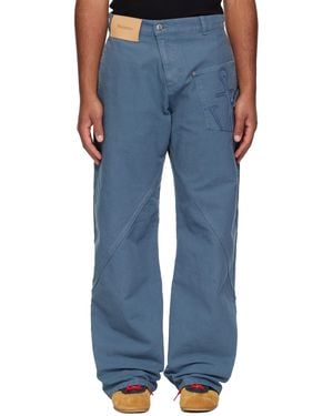 JW Anderson Twisted Workwear Pants - Blue