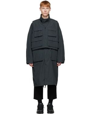 Gramicci Grey F/ce Edition Layered Coat - Black
