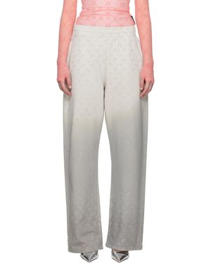 Marine Serre Pantalon De Survêtement Gris À Effet Délavé Et À Motif À Logos - Multicolore