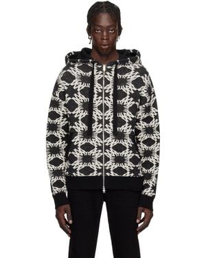 【関税込み】AMIRI ブラック MA Quad ジップアップフーディ AMIRI Black MA Quad Zip Up Hoodie Amiri