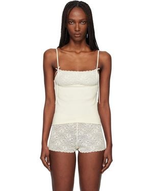 Fruity Booty Off- Meringue Tank Top - Black