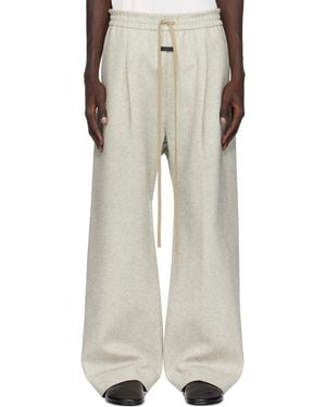 Fear Of God Brushed Wool-Blend Wide-Leg Joggers - Natural