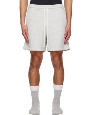 Skims Cotton Fleece Relaxed Shorts - White