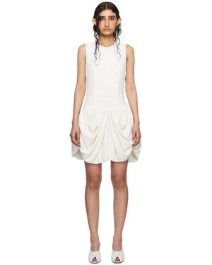 Wed Robe Courte Blanche À Ourlet Bouffant Exclusive À Ssense - Noir