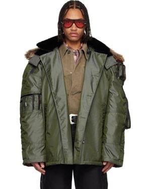 Martine Rose Bumbag Coat - Green