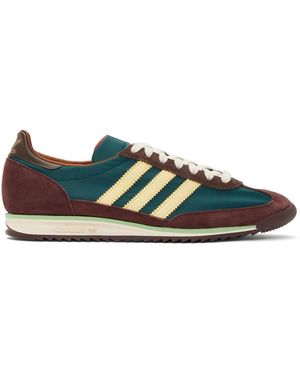 Wales Bonner Green & Brown Adidas Originals Sl72 Trainers - Multicolour