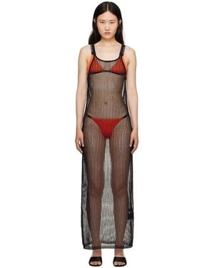 Heron Preston Black Low Back Maxi Dress