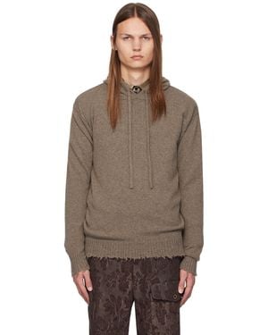 パーカー・フーディ Uma Wang Brown Oversized Zipper Hoodie Uma Wang Brown Oversized Zipper Hoodie in Brown | THE LIST
