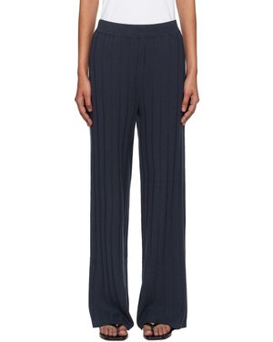 MM by Max Mara Pantalon De Détente Tema Bleu Marine