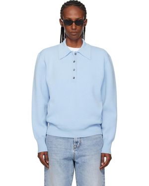 Rohe Compact Knitted Polo - Blue