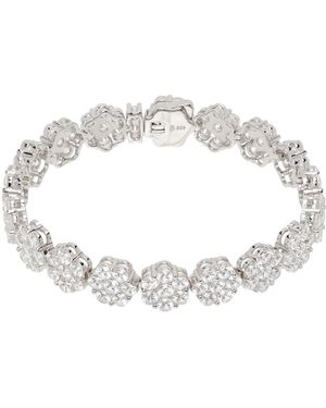 Hatton Labs シルバー Daisy テニスブレスレット - ホワイト