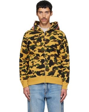 A Bathing Ape 1St Camo Shark Full Zip Hoodie - Metallic