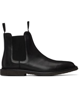 Common Projects Bottes Chelsea Noires En Cuir