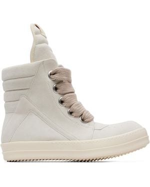 Rick Owens Off- Tower Jumbolace Geobasket Trainers - Natural