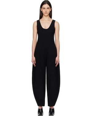 Alaïa Round Crepe Wool Jumpsuit - Black