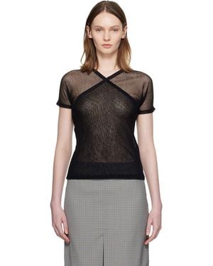 Paloma Wool Olimpia Mesh T-Shirt - Black