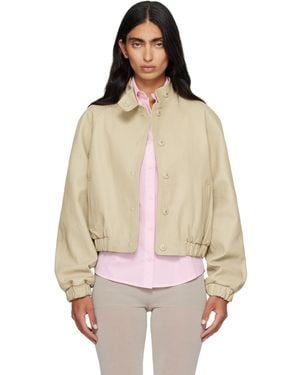 Paloma Wool Raim Leather Jacket - Natural