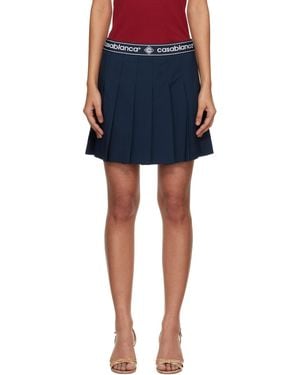 CASABLANCA Pleated Miniskirt - Blue