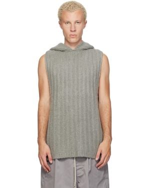 Rick Owens Tower Hooded Tank Top - Grey