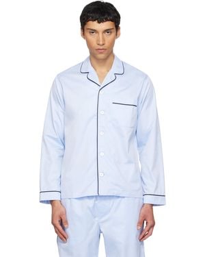 Tekla Sateen Long-Sleeved Pyjama Shirt - White