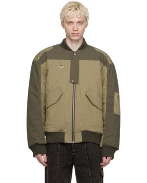 (DI)VISION (di)vision blouson aviateur vert en étoffe technique - Multicolore