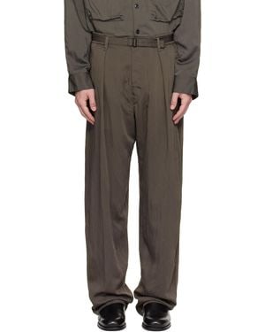 Lemaire Belted Relaxed Trousers - Black