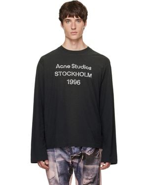 Acne Studios Sprayed '1996' Logo T-Shirt - Black