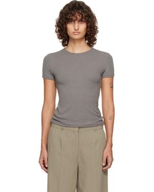 LE17SEPTEMBRE Basic Wool T-Shirt - Gray