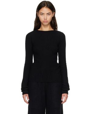 Rick Owens Pull À Manches Longues Ajusté Noir