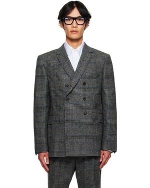 Thom Browne Prince Of Wales Hunting Tweed Blazer - Black